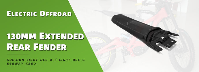130mm Extended Rear Fender Mud Guard for Sur-ron Light Bee X / Light Bee S / Segway X260