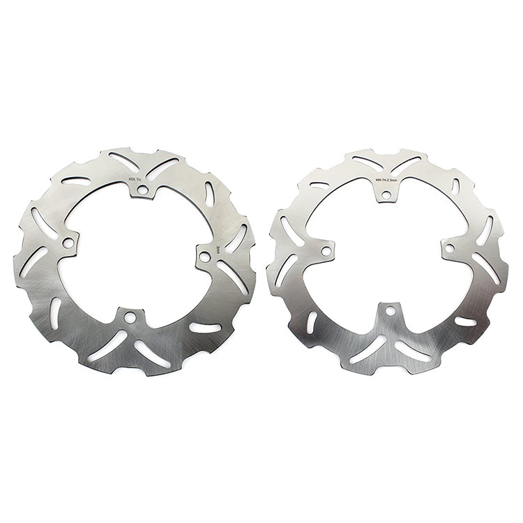 Front / Rear Brake Disc Rotors for Kawasaki KX125 KX250 06-08 / KX250F KX450F 06-18 / KLX450R 07-UP / KX250X KX450X 21-UP / KXE450F 10-UP