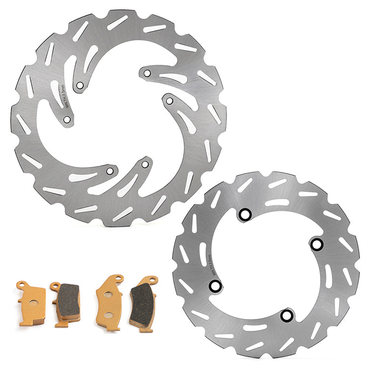Front Rear Brake Disc Rotors / Pads For Honda CR125R / CR125E 98-01 / CR250R / CR250E 97-01 / CR125E / CR250E Supermotard 00-01