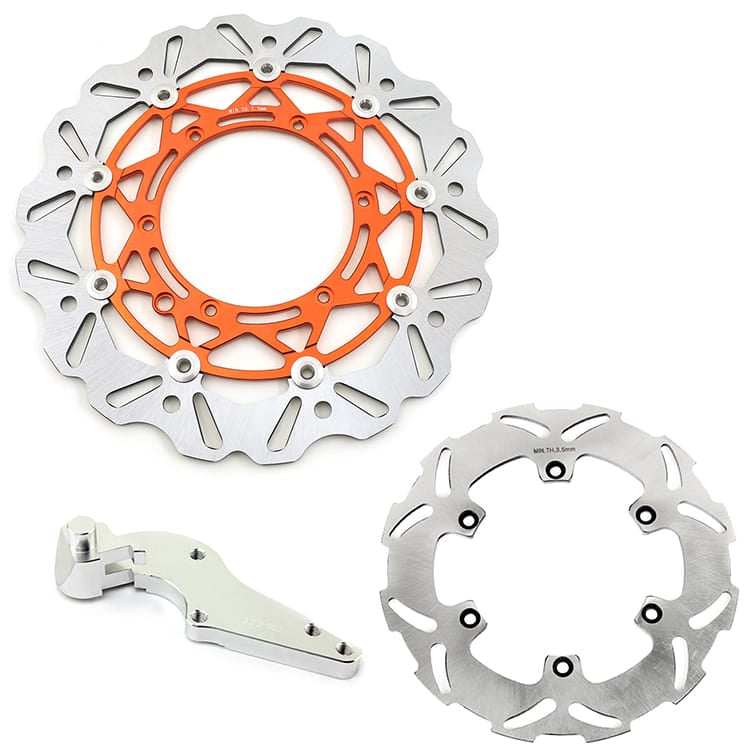 320mm Front Rear Brake Disc Rotors & Bracket For Husaberg FE / FE E / FS / FC / FX 250-450 2014-2017