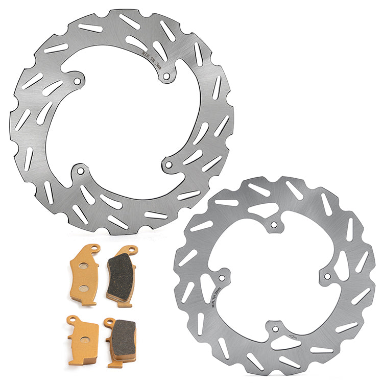 Front Rear Brake Disc Rotors / Pads For Honda XR650R / XR650 Supermotard 2000-2008