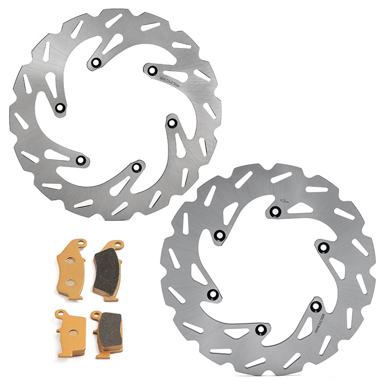 Front Rear Brake Disc Rotors / Pads For Suzuki DRZ400SM 2005-up / RM250 2000-2012 / RM125 2000-2009
