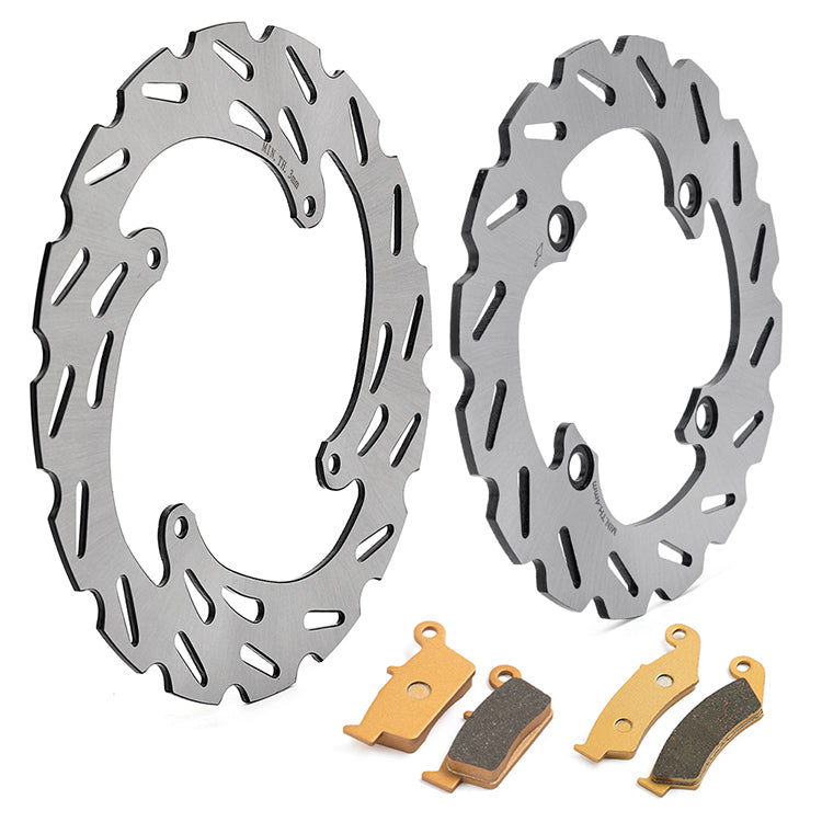 Front / Rear Brake Disc Rotors Pads for Honda XR250R 1991-1995 / XR600R 1991-1992
