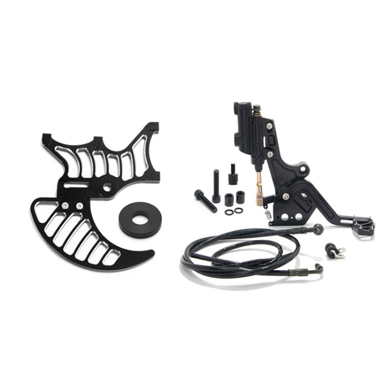 Mineral Oil Aluminum Hydraulic Rear Foot Brake & Dual Caliper Bracket
