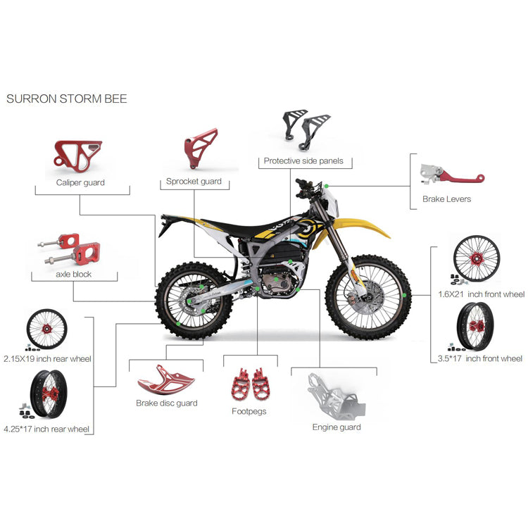 Surron storm bee |surron hyper bee |surron lbx Upgrade Parts for Surron Storm Bee