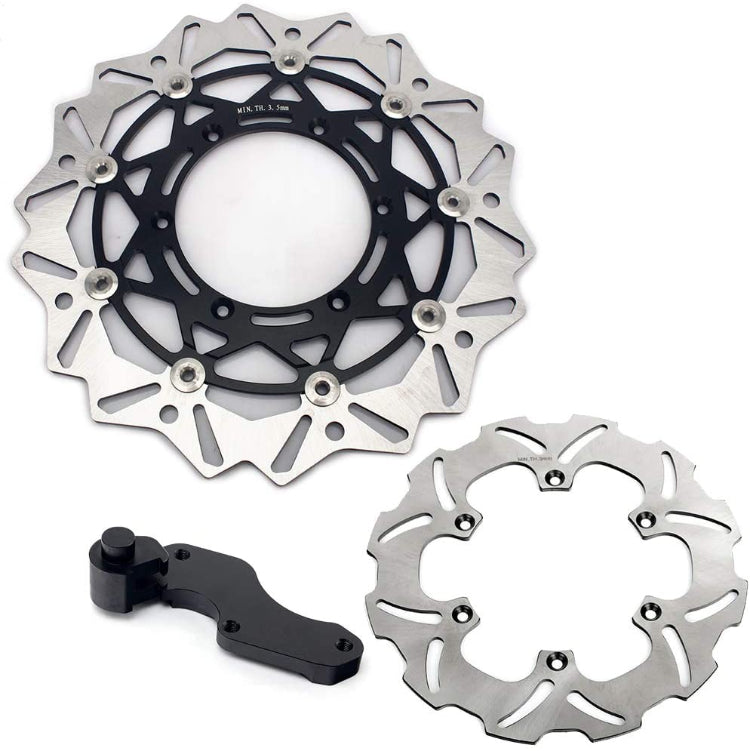 320mm Front Rear Brake Disc Rotors & Bracket for Suzuki RM250 2000-2014 / SV125 SM125 2005-2006 / RM125 2000-2009