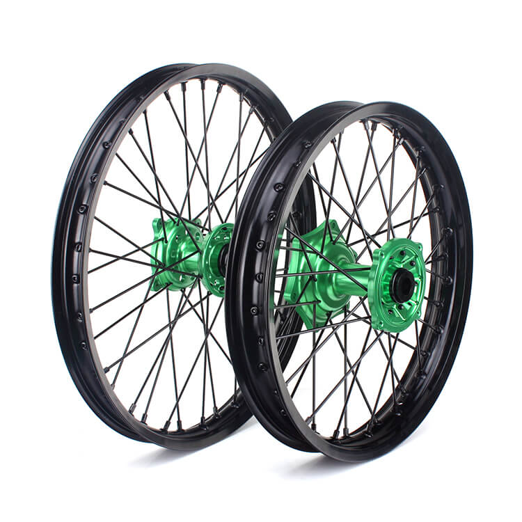 Aluminum Front Rear Wheel Rim Hub Sets for Kawasaki KX125 / KX250 2006-2013