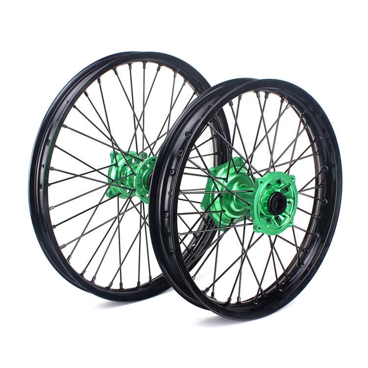 Aluminum Front / Rear Wheel Rim Hub Sets for Kawasaki KX250F KX450F 2006-2018 / KX125 KX250 2006-2013 / KX250 2019-2020
