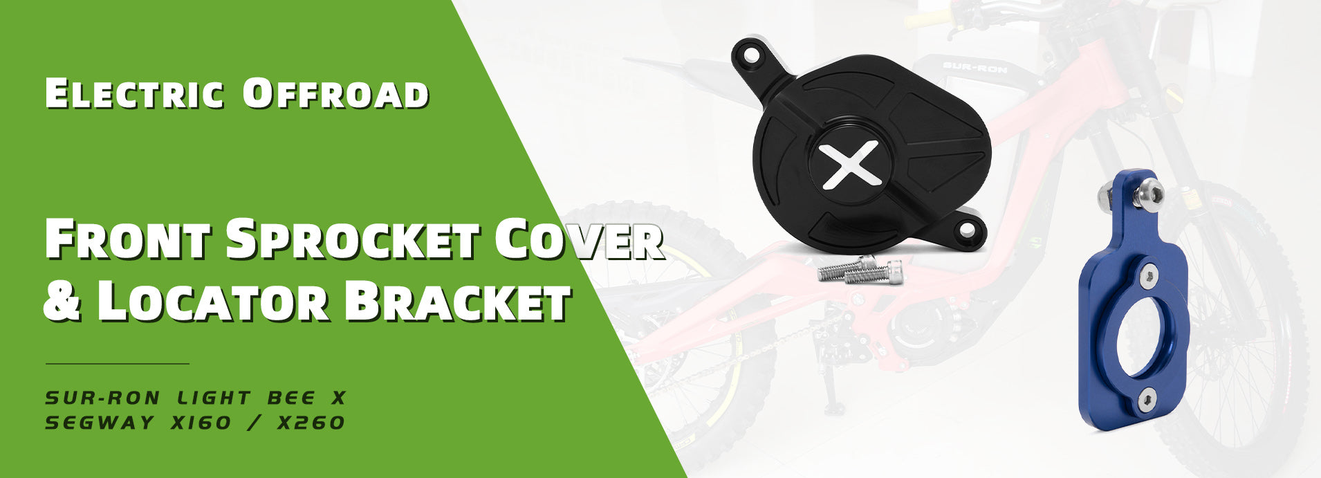 Upgrade Front Sprocket Cover And AirTag Locator Bracket For Sur-Ron Light Bee X / Segway X160 X260