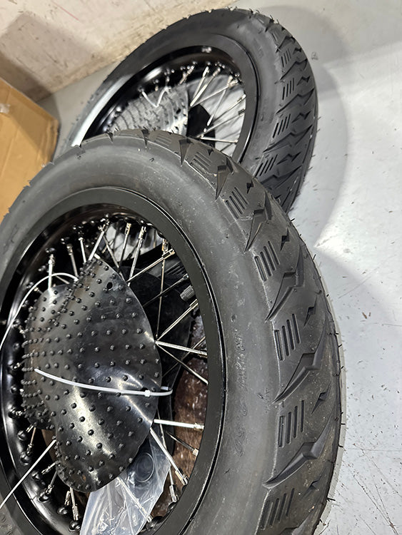 Returned Supermoto 14" Wheel Rim Hub Tire Set for Sur-Ron Light Bee X 2025 and earlier / Segway X160 X260 2