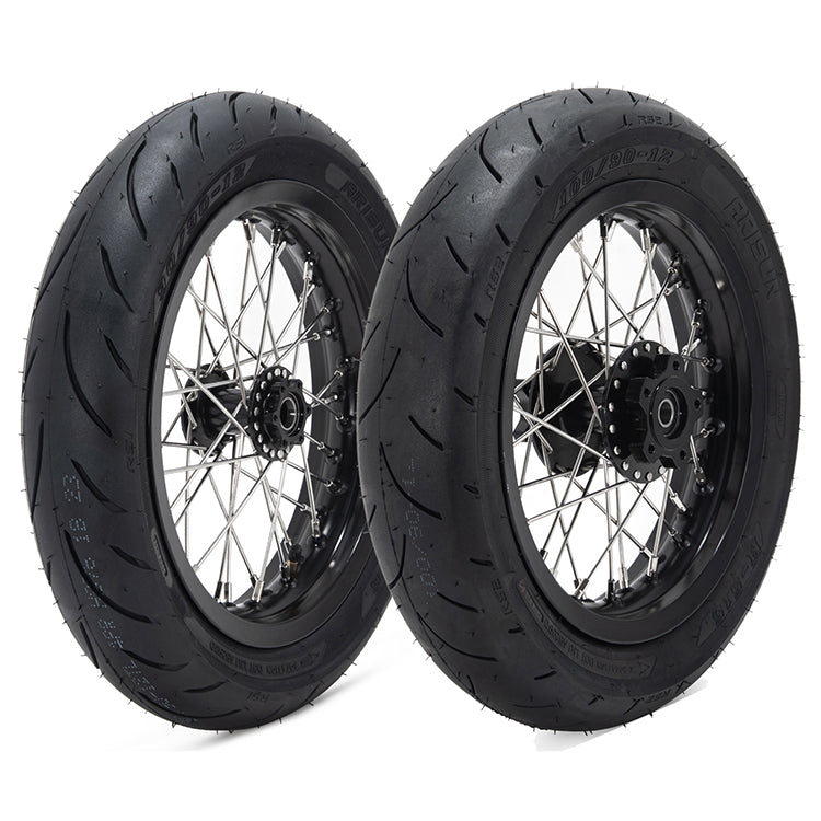 12'' 14'' Supermoto Front Rear Wheel Rim Hub Tire Set for Talaria Sting / Talaria XXX / Talaria Sting MX3 / R MX4