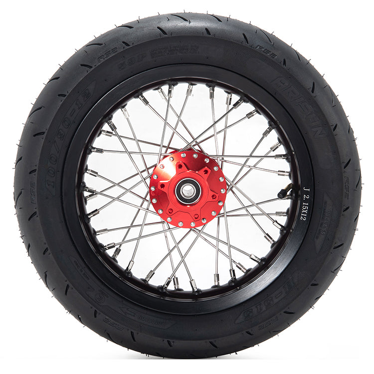 12'' 14'' Supermoto Front Rear Wheel Rim Hub Tire Set for Talaria Sting / Talaria XXX / Talaria Sting MX3 / R MX4 10
