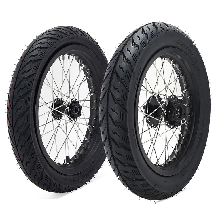 12'' 14'' Supermoto Wheel Rims Hubs Tires Set For Sur-Ron Light Bee X / Segway X160 X260 / 79Bike Falcon M / E Ride Pro-SS 2.0 10