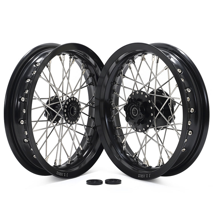 12''x2.15'' Supermoto Front / Rear Spoke Wheel Set For Sur-Ron Light Bee S