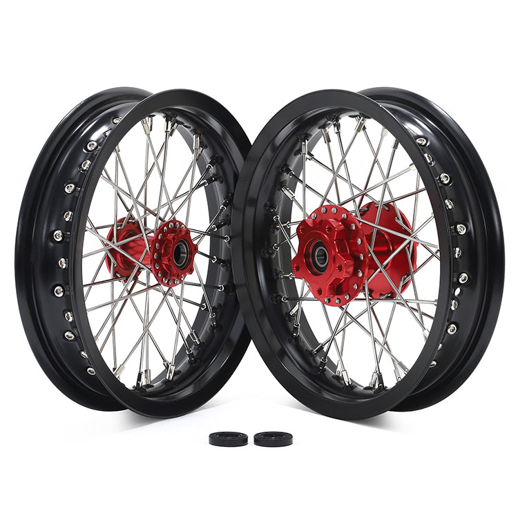 12''x2.15'' Supermoto Front / Rear Spoke Wheel Set For Sur-Ron Light Bee S 3