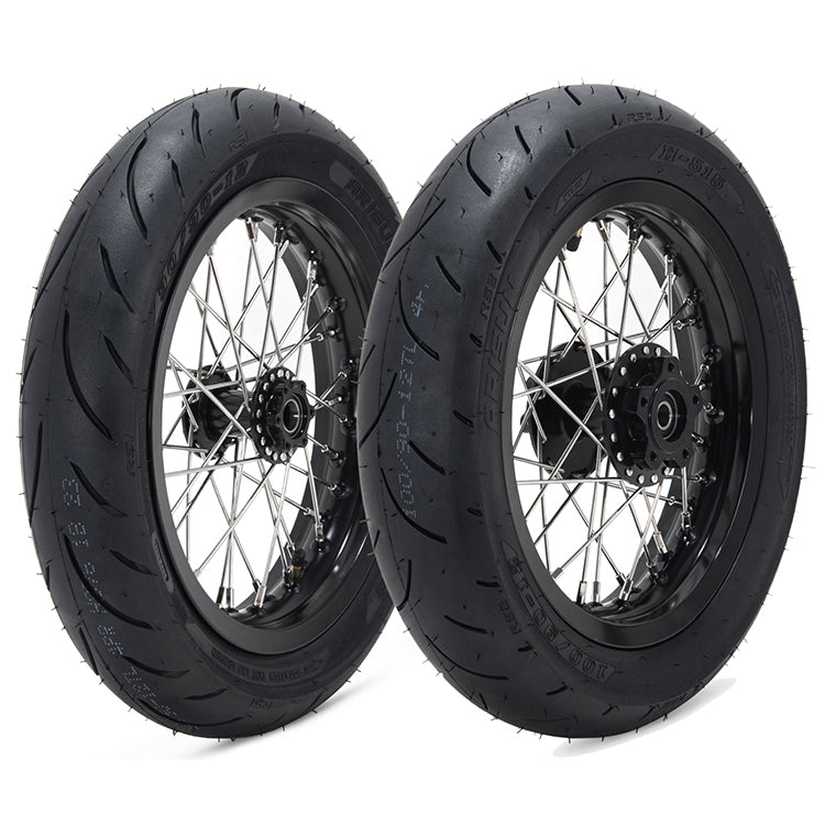 12'' 14'' Supermoto Wheel Rims Hubs Tires Set For Sur-Ron Light Bee X / Segway X160 X260 / 79Bike Falcon M / E Ride Pro-SS 2.0