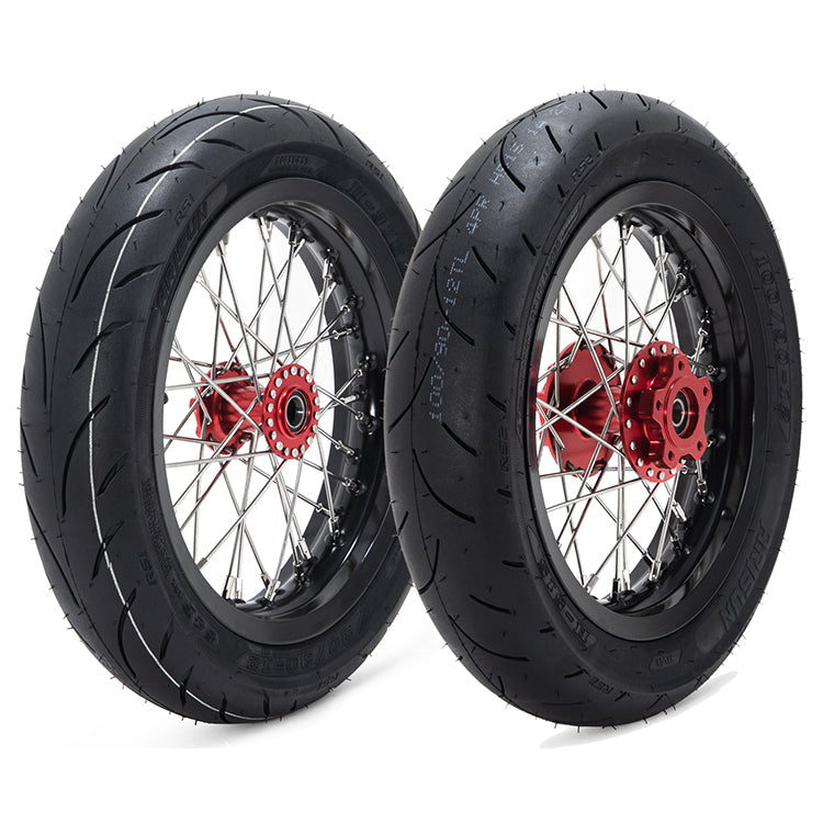 12'' 14'' Supermoto Wheel Rims Hubs Tires Set For Sur-Ron Light Bee X / Segway X160 X260 / 79Bike Falcon M / E Ride Pro-SS 2.0 3
