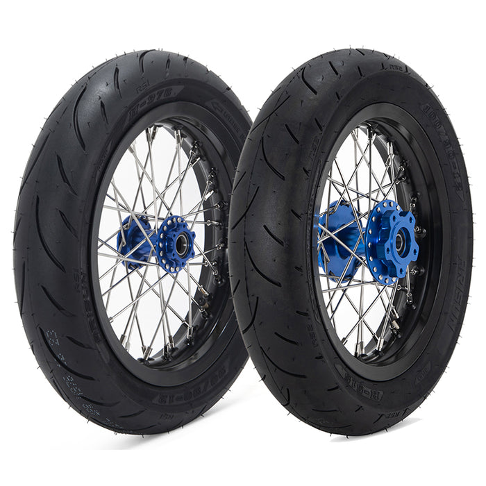 12'' 14'' Supermoto Wheel Rims Hubs Tires Set For Sur-Ron Light Bee X