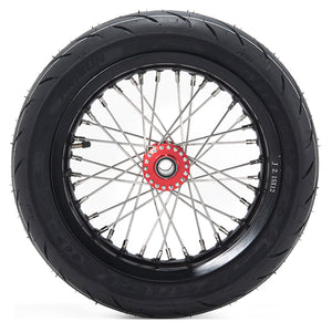 12" 14" Supermoto Wheel Rims Hubs Tires Set For Sur-Ron Light Bee X / Segway X160 X260
