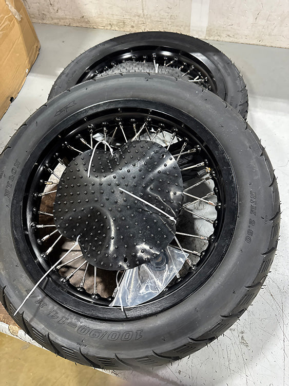 Returned Supermoto 14" Wheel Rim Hub Tire Set for Sur-Ron Light Bee X 2025 and earlier / Segway X160 X260 1