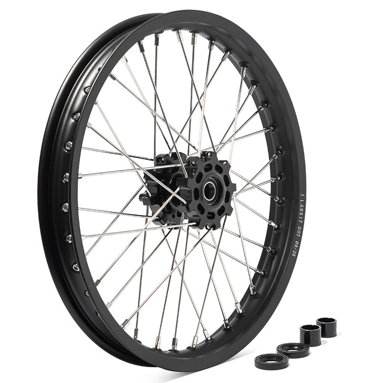 17" Aluminum Front Rear Spoke Wheel Rim Hub Sets for Talaria Sting MX5 Pro 4