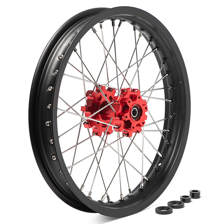 17" Aluminum Front Rear Spoke Wheel Rim Hub Sets for Talaria Sting MX5 Pro 11