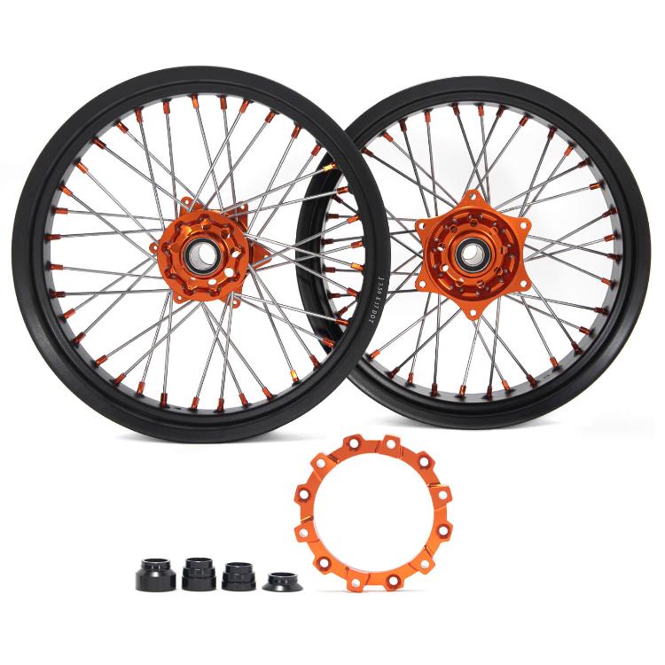 17" Aluminum Motorcycle Front Rear Wheel Sets for KTM 690 Enduro / 690 Enduro R 2008-2021