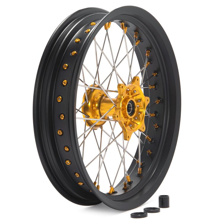 17" Front Rear Wheel Rim Hub Set for Suzuki DR650SE 1996-2024 4