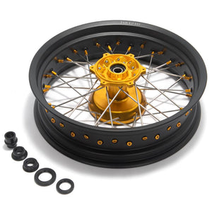 17" Front & Rear Wheel Rim Hub Set for Suzuki DRZ400SM 2000-2024
