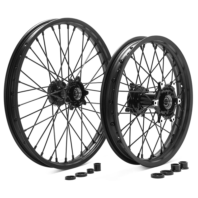 21" 17" Front & 18" 19" 17" Rear Spoked Wheel Rim Hub Set for Honda CR125 CR250 2002-2007 / CRF250R 2004-2013 / CRF450R 2002-2012 12