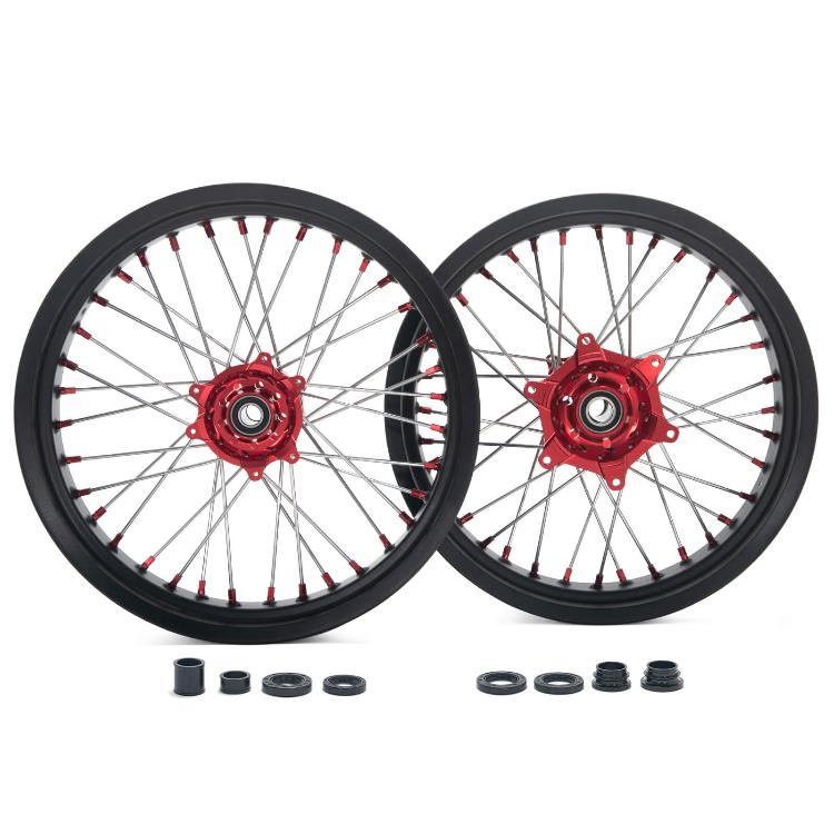 21" 17" Front & 18" 19" 17" Rear Spoked Wheel Rim Hub Set for Honda CRF250R 2014-2025 / CRF450R 2013-2025 / CRF250RX 2019-2025 / CRF450RX 2017-2025 9