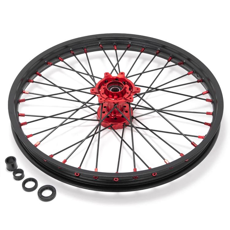 21" Front & 18" 19" Rear Spoked Wheel Rim Hub Set for Honda CR125 CR250 2002-2007 / CRF250R 2004-2013 / CRF450R 2002-2012 6