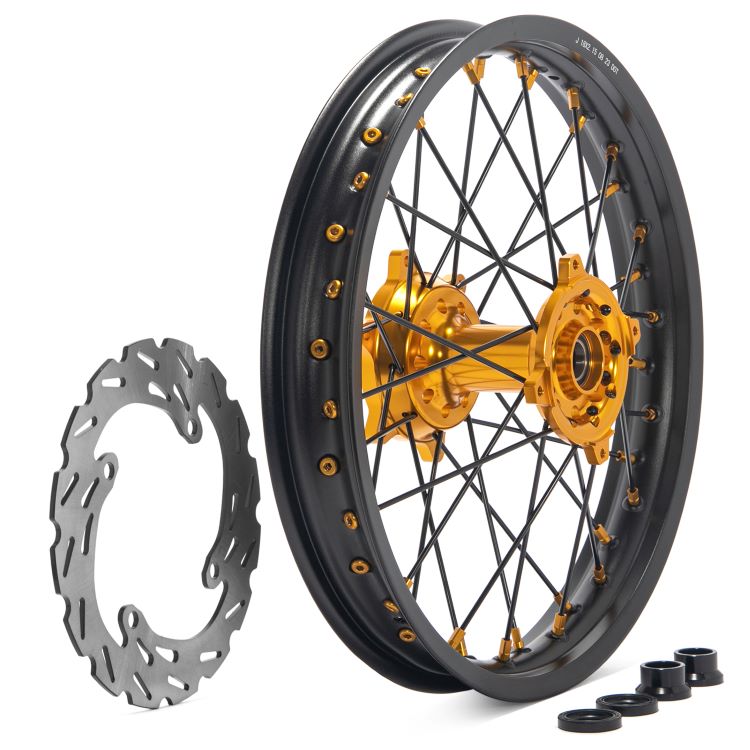21" Front & 18" Rear Wheel Rim Hub Rotor Set for Suzuki RMZ250 2007-2021 / RMZ450 2005-2017 3