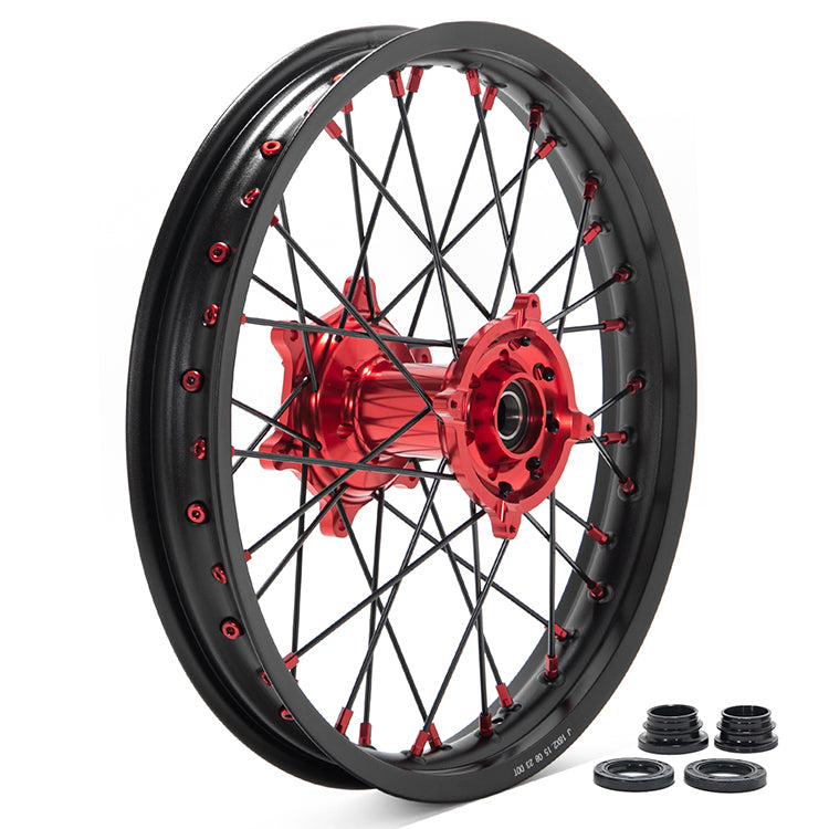 21" Front & 18" 19" Rear Spoked Wheel Rim Hub Set for Honda CR125 CR250 2002-2007 / CRF250R 2004-2013 / CRF450R 2002-2012