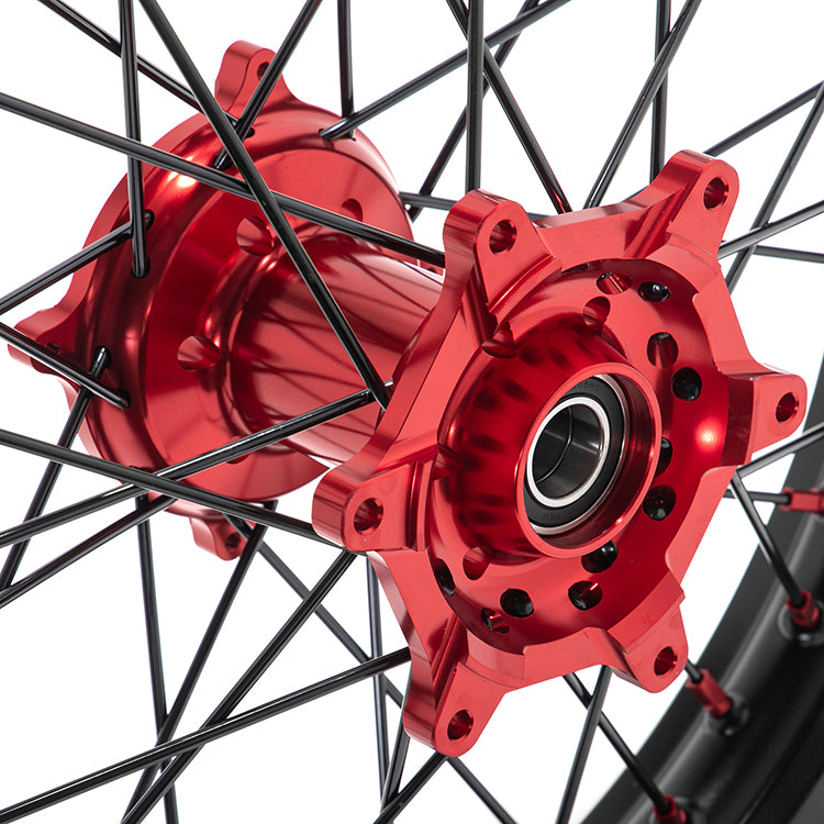 21" Front & 18" 19" Rear Spoked Wheel Rim Hub Set for Honda CR125 CR250 2002-2007 / CRF250R 2004-2013 / CRF450R 2002-2012 3