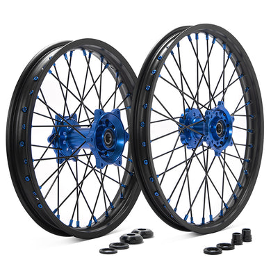 21x1.6 Front 19x2.15 Rear Spoked Wheel Rim Hub Set for Yamaha YZ125 / YZ250 1999-2025