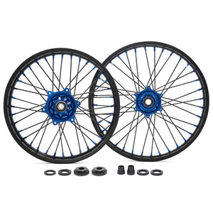 21''x1.6'' Front 19''x2.15'' Rear Spoked Wheel Rim Hub Set for Yamaha YZ125 / YZ250 1999-2025