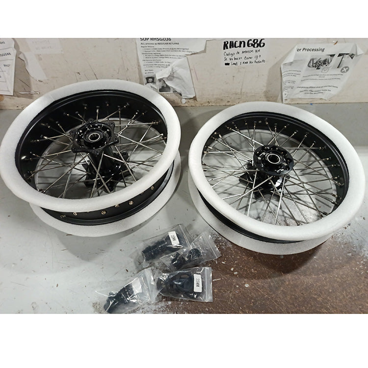 Returned 17'' Front Rear Spoke Wheel Rim Hub Set for Stark Varg Alpha 80HP / (Standard) 60HP All