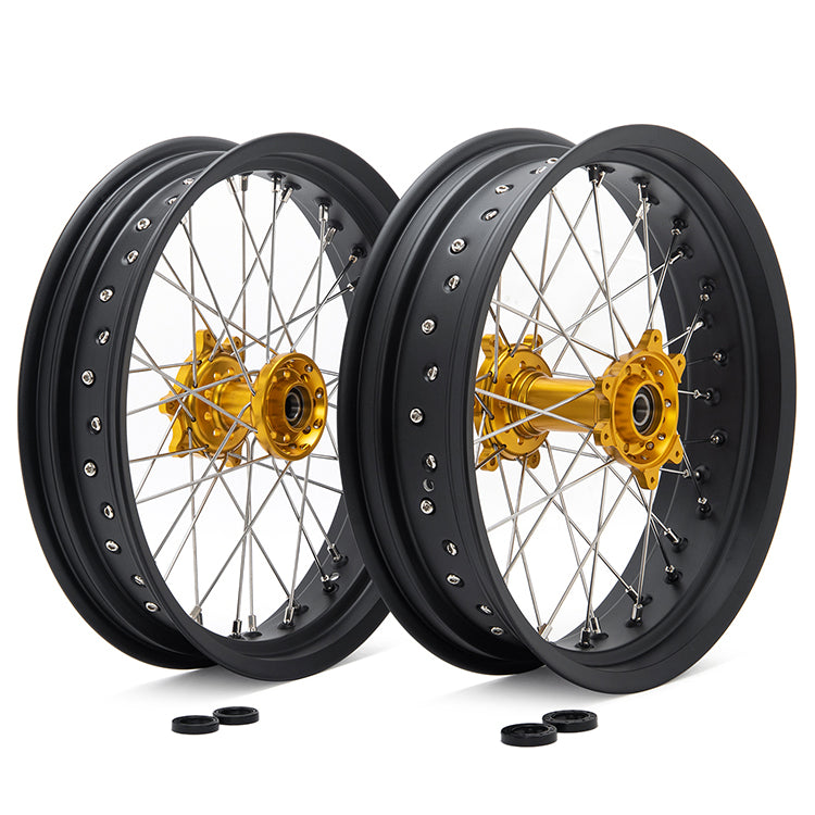 Aluminum Front Rear Spoke Wheel Rim Hub Sets for Sur-Ron Ultra Bee