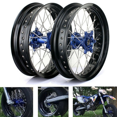 Aluminum Front Rear Spoked Wheel Set for KTM 125-450 SX SX-F XC XC-F / Husqvarna 250-450 FC TX FX TC / GAS GAS MC250F MC450F