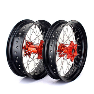 Aluminum Front Rear Spoked Wheel Set for KTM 125-450 SX SX-F XC XC-F / Husqvarna 250-450 FC TX FX TC / GAS GAS MC250F MC450F