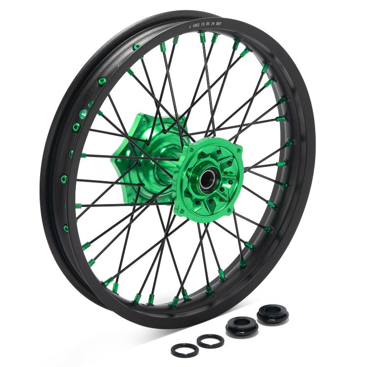 Aluminum Front & Rear Wheel Rim Hub Sets for Kawasaki KX125 2006-2013 / KX250 2006-2013 2019-2020 / KX250F KX450F 2006-2018 5