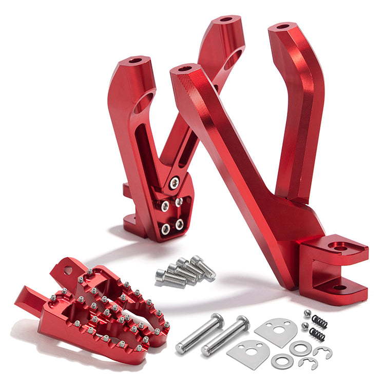 Aluminum Rear Passenger Foot Pegs & Mount Brackets For Sur-ron Ultra Bee 5