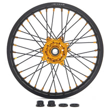 Load image into Gallery viewer, Aluminum 21&quot; Front &amp; 18&quot; Rear Spoked Wheel Rim Hub Rotor Set for Suzuki RMZ250 2007-2024 / RMZ450 2005-2024