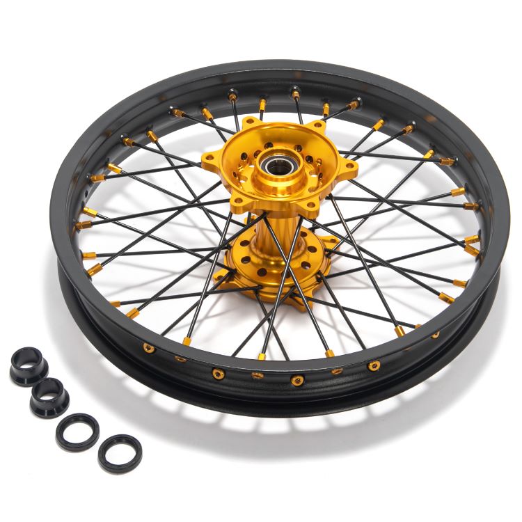 Aluminum 21" Front & 18" Rear Spoked Wheel Rim Hub Rotor Set for Suzuki RMZ250 2007-2024 / RMZ450 2005-2024 6