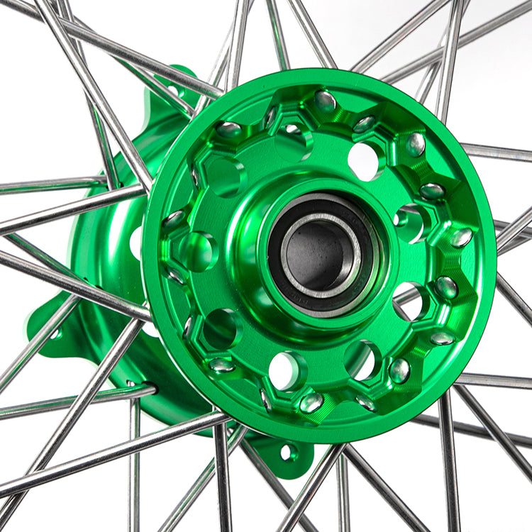 Aluminum Front & Rear Wheel Rim Hub Sets for Kawasaki KX125 2006-2013 / KX250 2006-2013 2019-2020 / KX250F KX450F 2006-2018 7