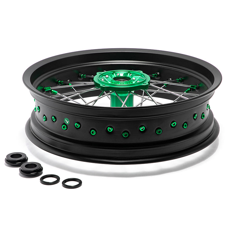 Aluminum Front & Rear Wheel Rim Hub Sets for Kawasaki KX125 2006-2013 / KX250 2006-2013 2019-2020 / KX250F KX450F 2006-2018 8