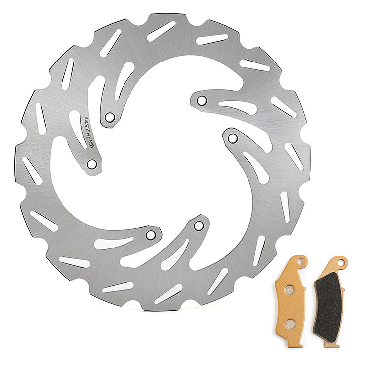 Front Rear Brake Disc Rotors / Pads For Honda CR125R / CR125E 98-01 / CR250R / CR250E 97-01 / CR125E / CR250E Supermotard 00-01 3