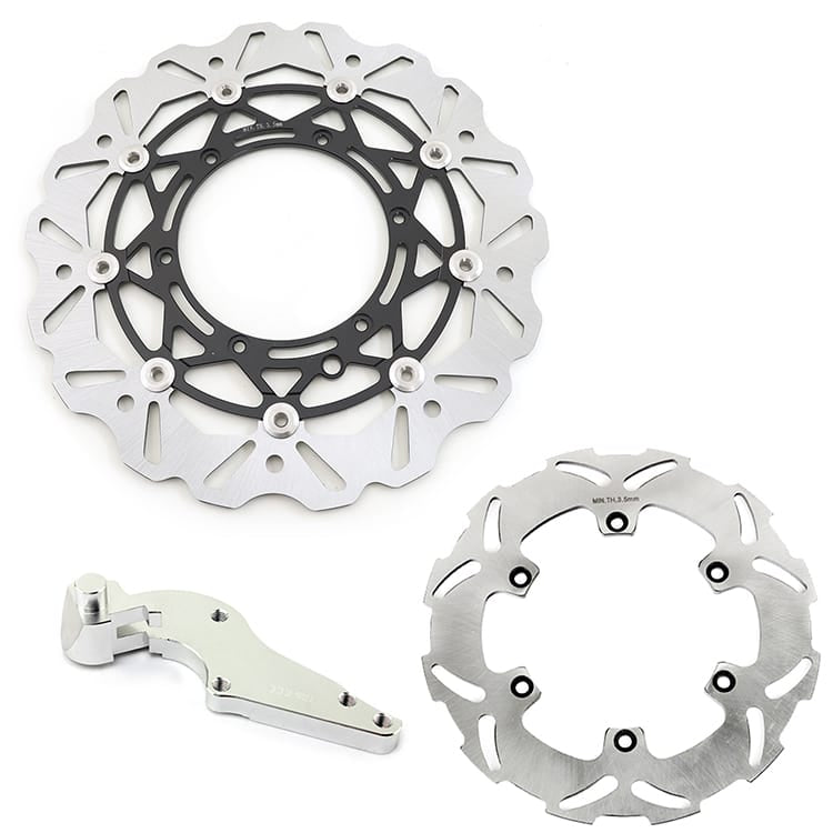 320mm Front Rear Brake Disc Rotors & Bracket For Husaberg FE / FE E / FS / FC / FX 250-450 2014-2017