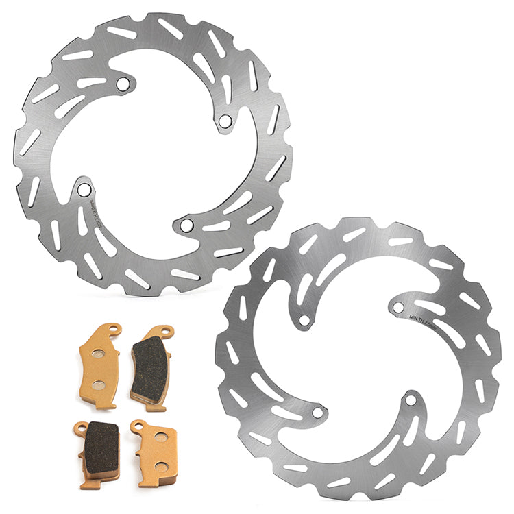 Front Rear Brake Disc / Pads For Kawasaki KX250 19 / KX250 / KX250X / KX450X 21-up / KX250F / KX450F 15-18 1